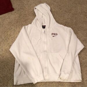 Vintage women’s Nike White Florida State Seminoles Team Hoodie size xl